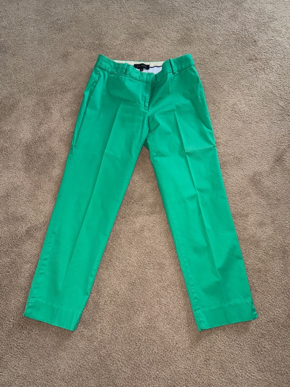Talbots Bright Green Cropped Ankle Pants